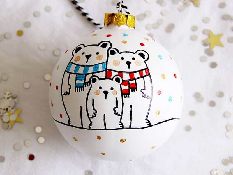 Hand painted Christmas bauble