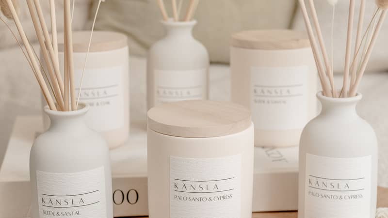Kansla candles and reed diffusers
