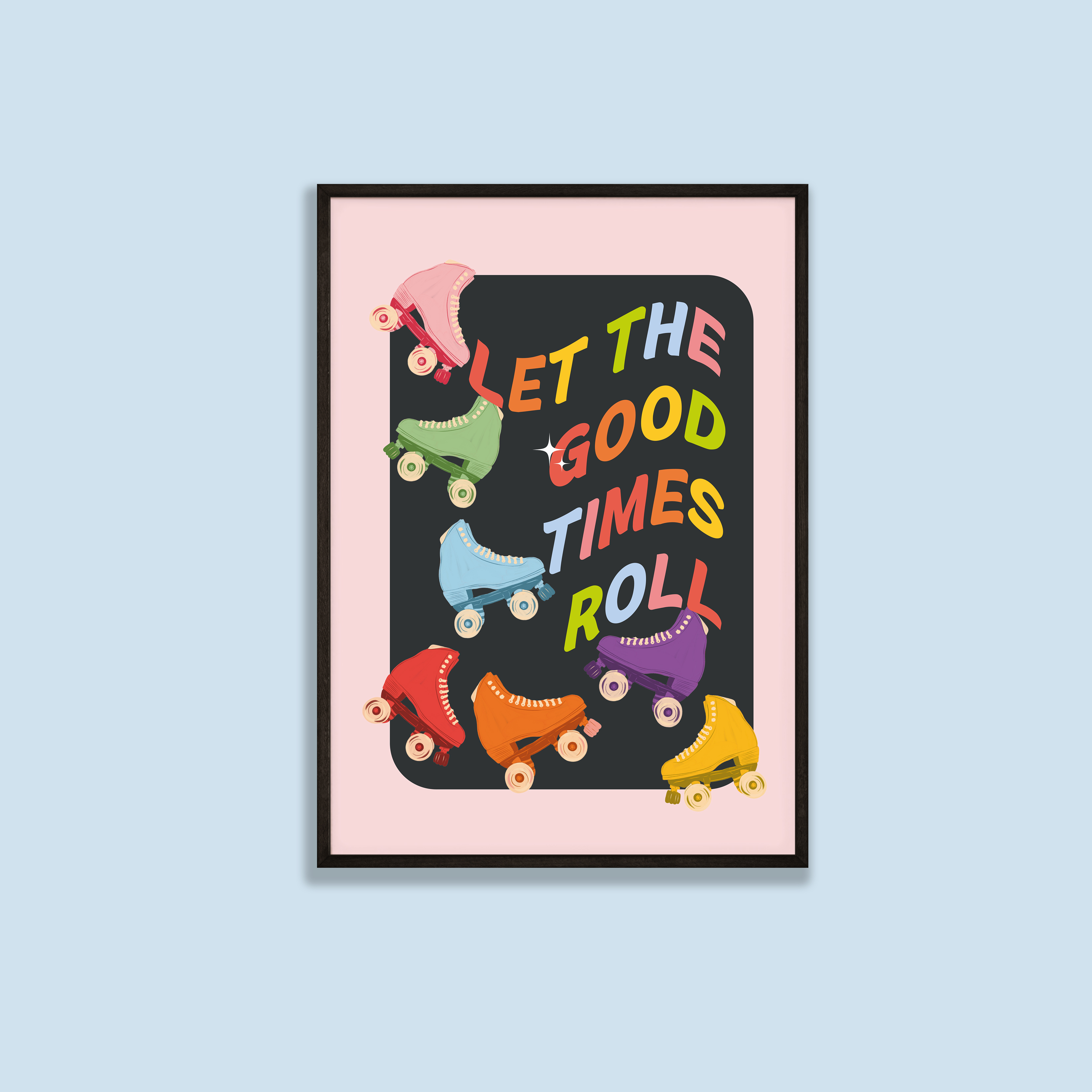 Image of a rollerskate art print 