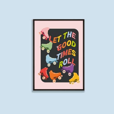 Image of a rollerskate art print