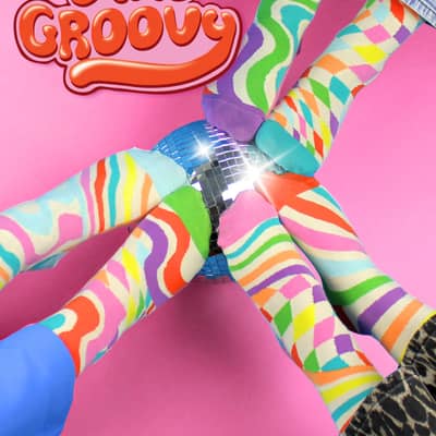Get your groove on with Stay Groovy socks! Featuring funky, disco-inspired patterns straight from the 70’s, these bold designs will have your feet dancing all d