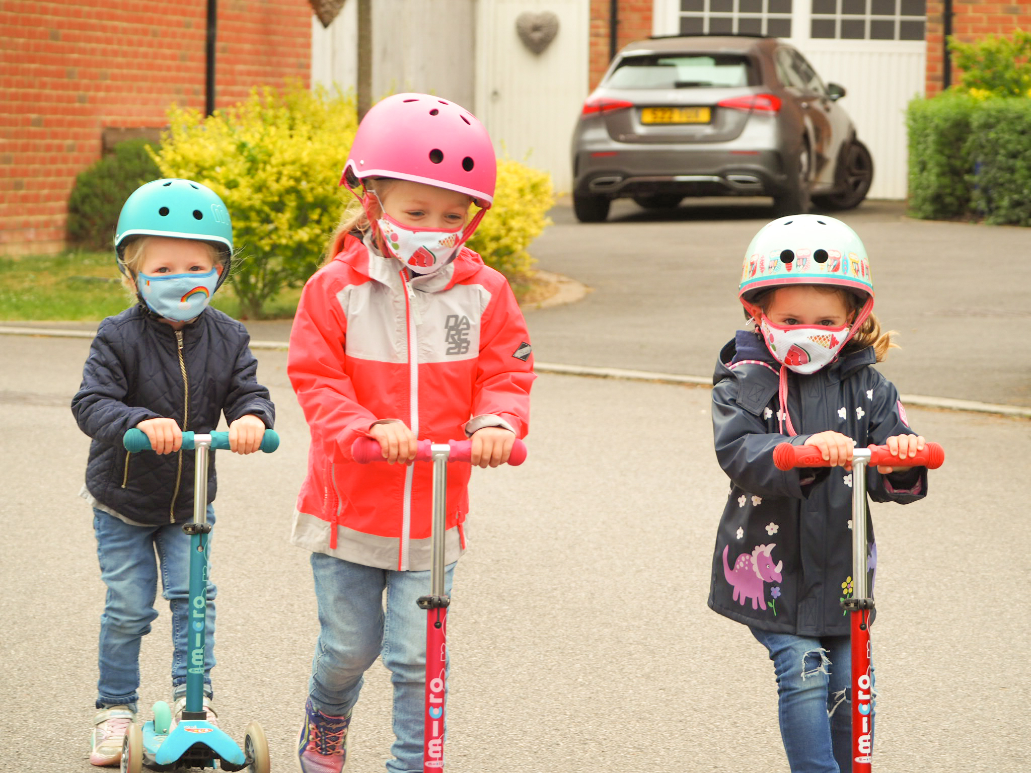 out & about with the masks