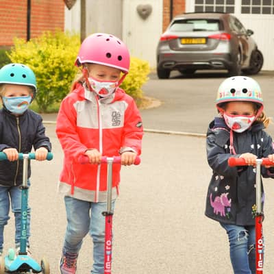 out & about with the masks