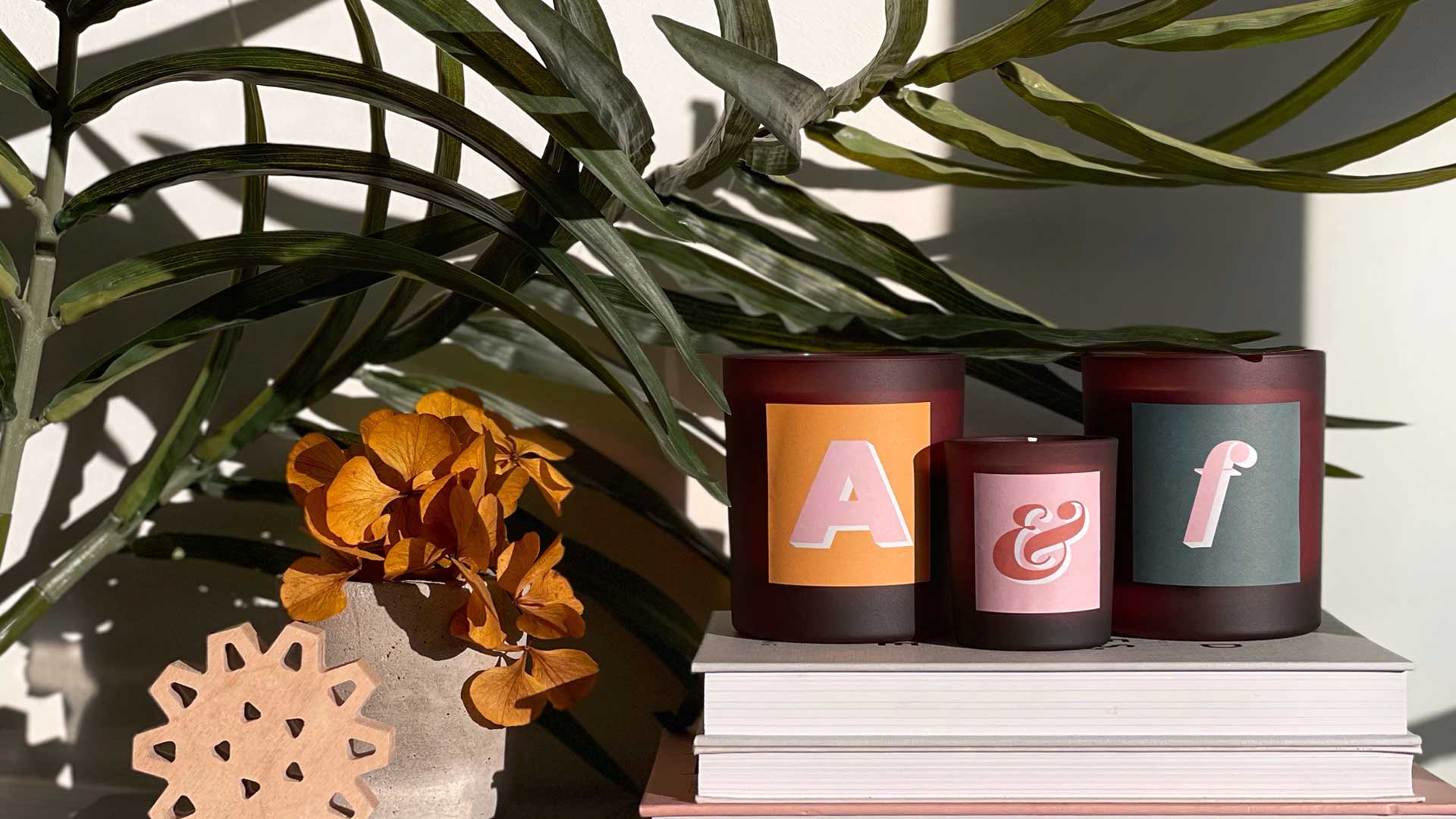 Personalised initial candles