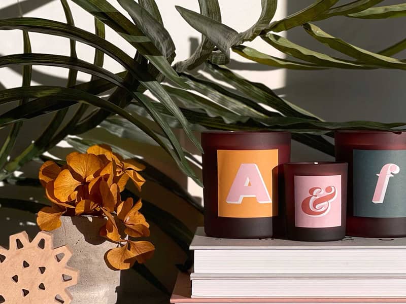 Personalised initial candles