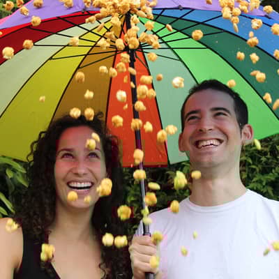 Laura & Sam, founders of Popcorn Shed