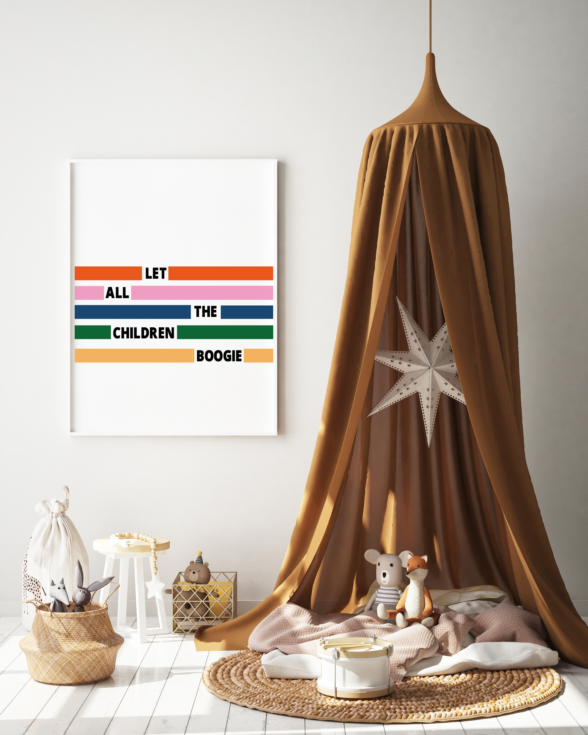 Let all the Children Boogie nursery print