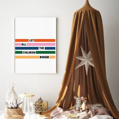 Let all the Children Boogie nursery print