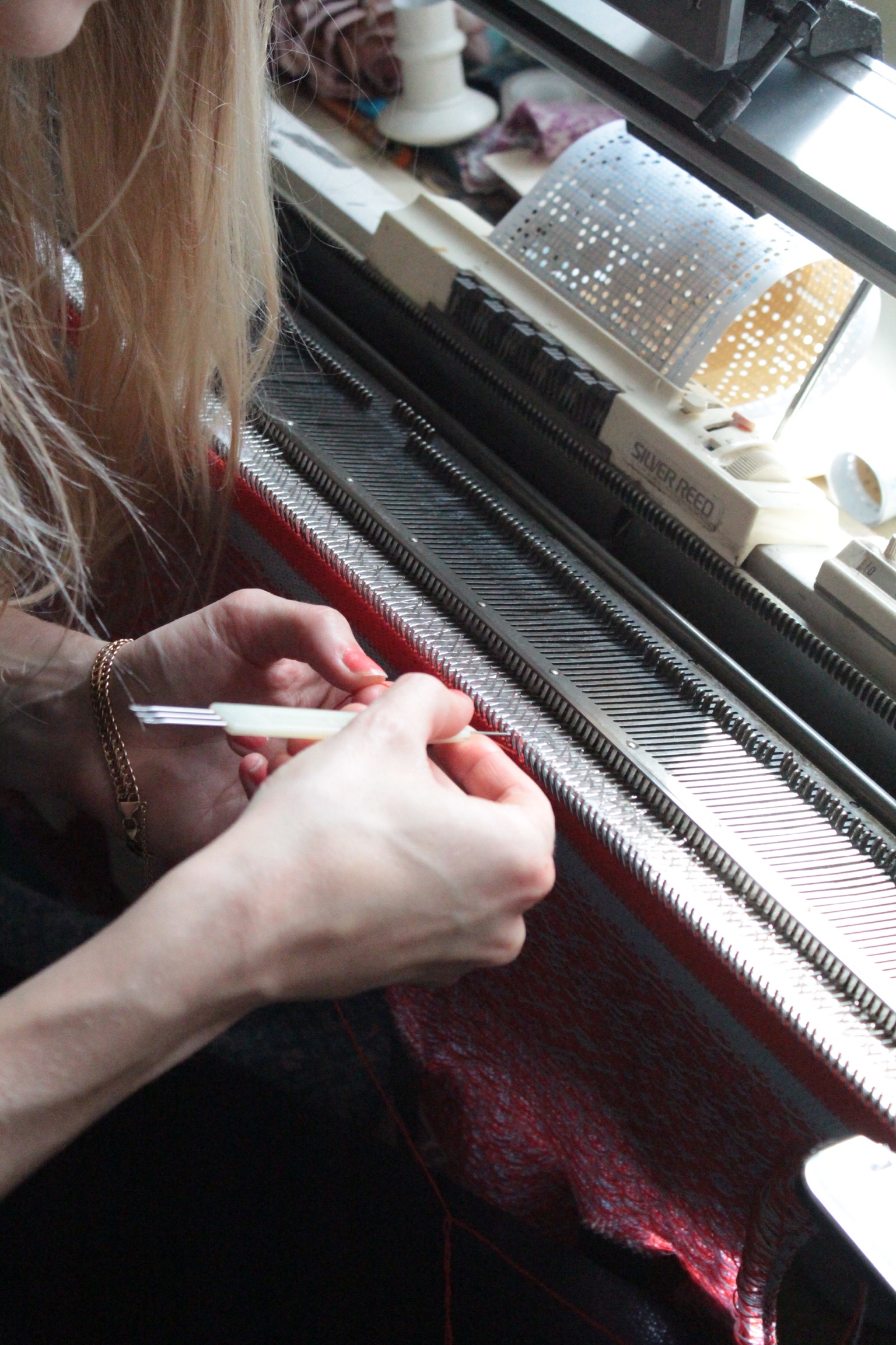 Knitwear designer, lambswool scarves