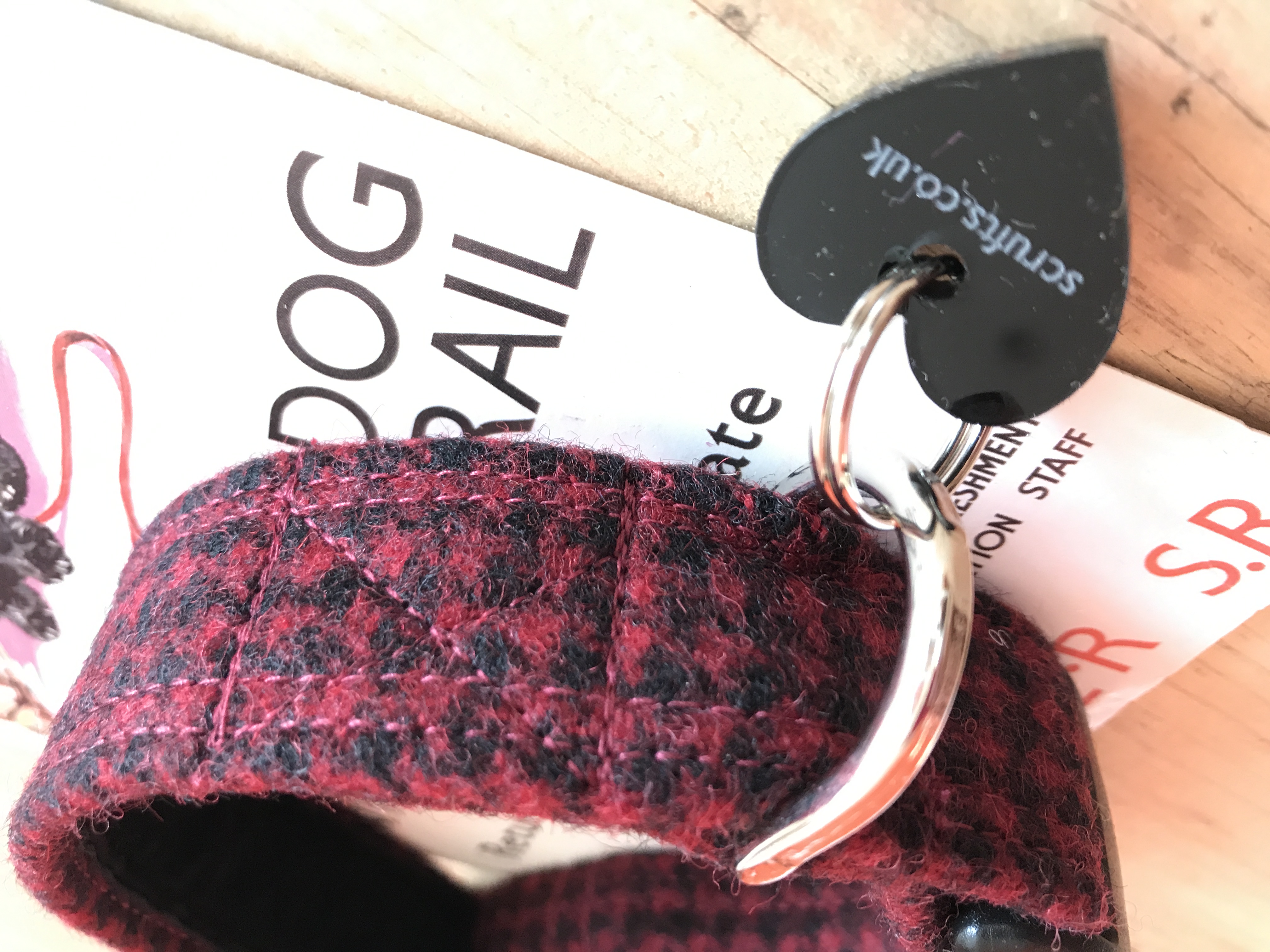 Berry Tweed Dog Collar