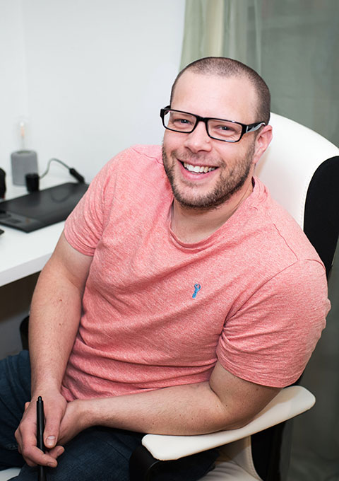 Richard at Little Foxglove's studio