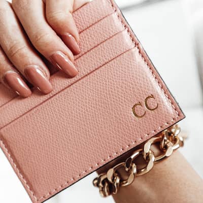 Personalised Real Leather Card Holder