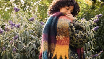 women wearing autumnal scarf