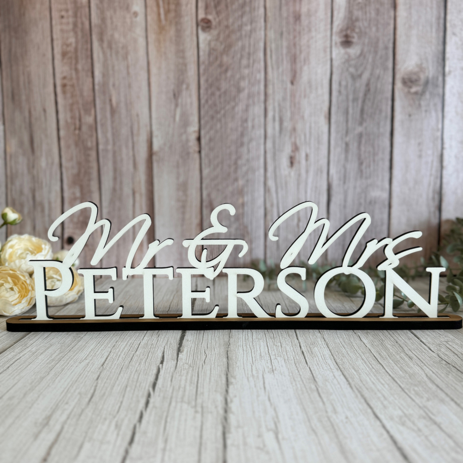 Mr and Mrs Wedding Sign
