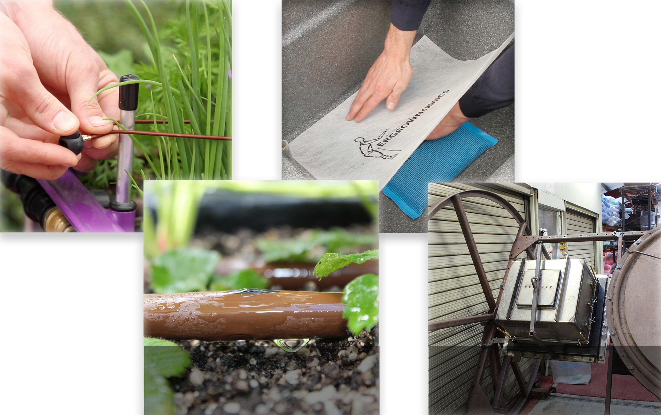 Patented plant training, drainage, irrigation and moulding of containers.