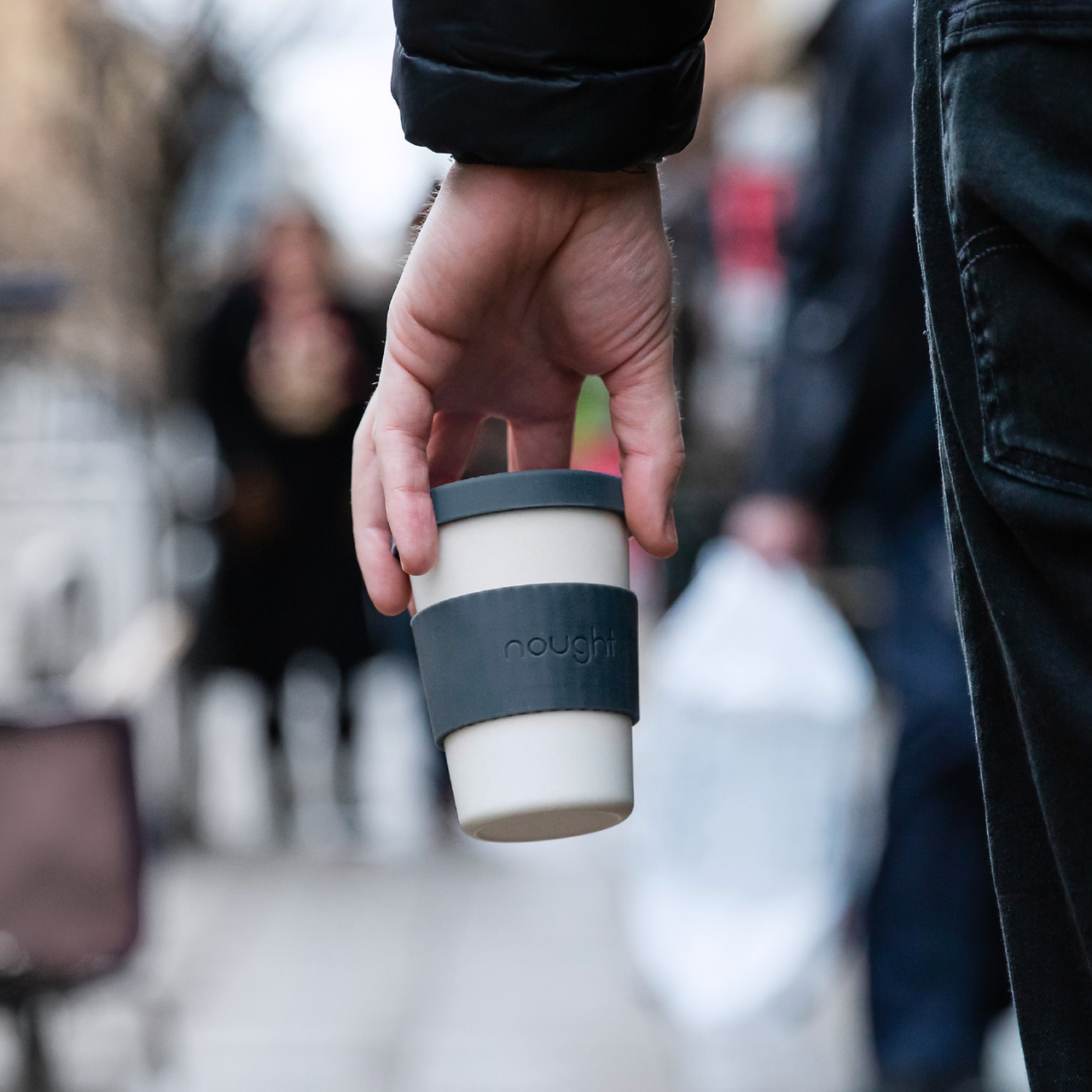 Nought reusable bamboo fibre coffee cup