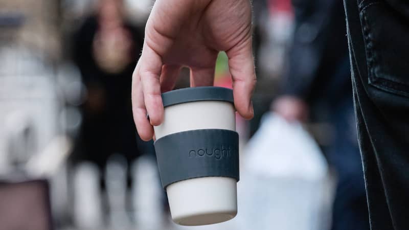 Nought reusable bamboo fibre coffee cup
