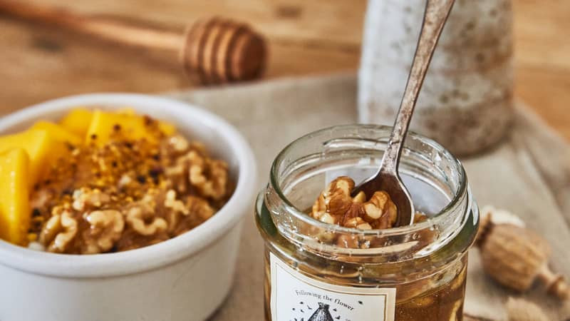 Walnuts in honey