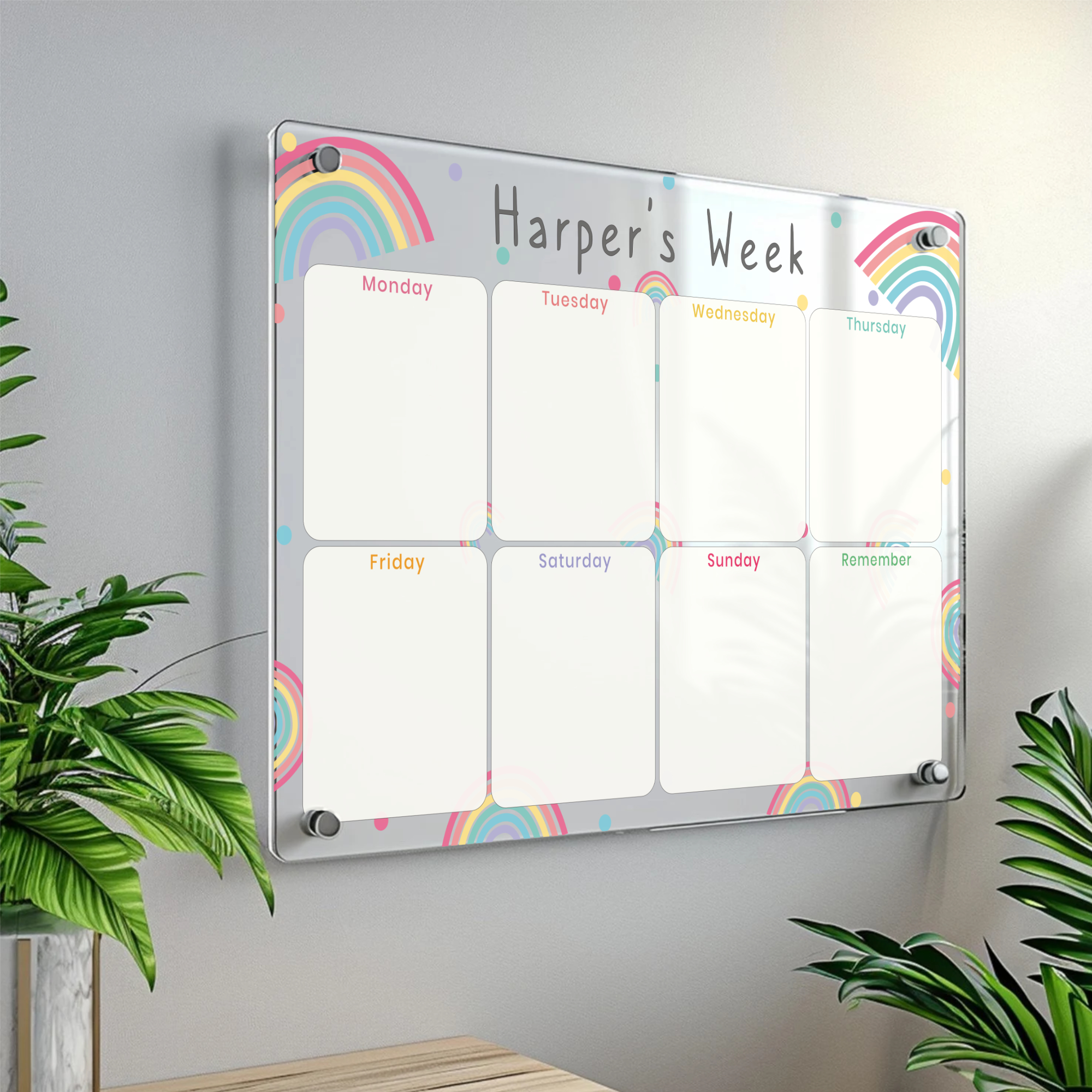 Kids Rainbow Weekly Planner