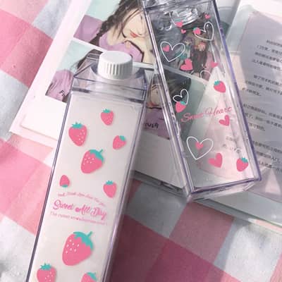 Strawberry Milk Water Bottle - Mochi Mart
