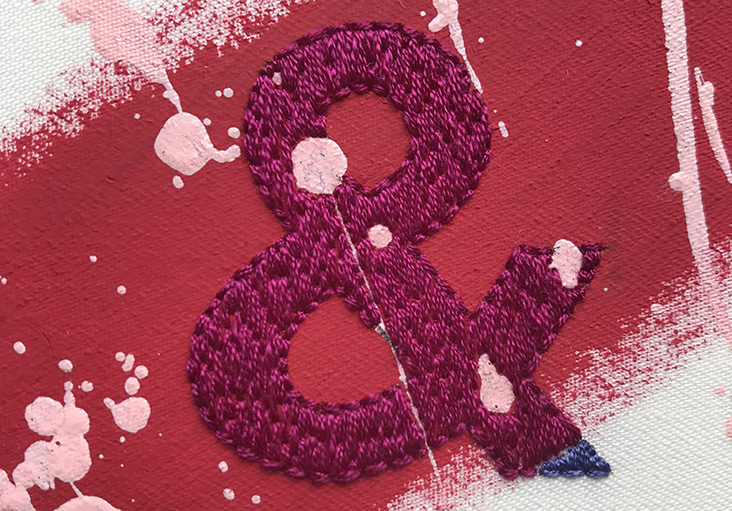 Custom piece of mixed media art