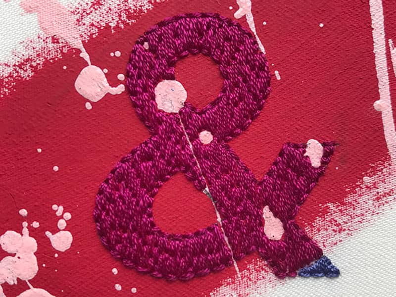 Custom piece of mixed media art