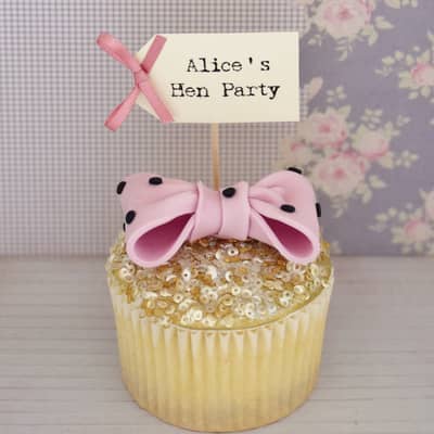 Personalised Hen Party Cupcake Toppers