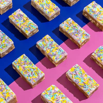 A layout of our delightful American Blondies