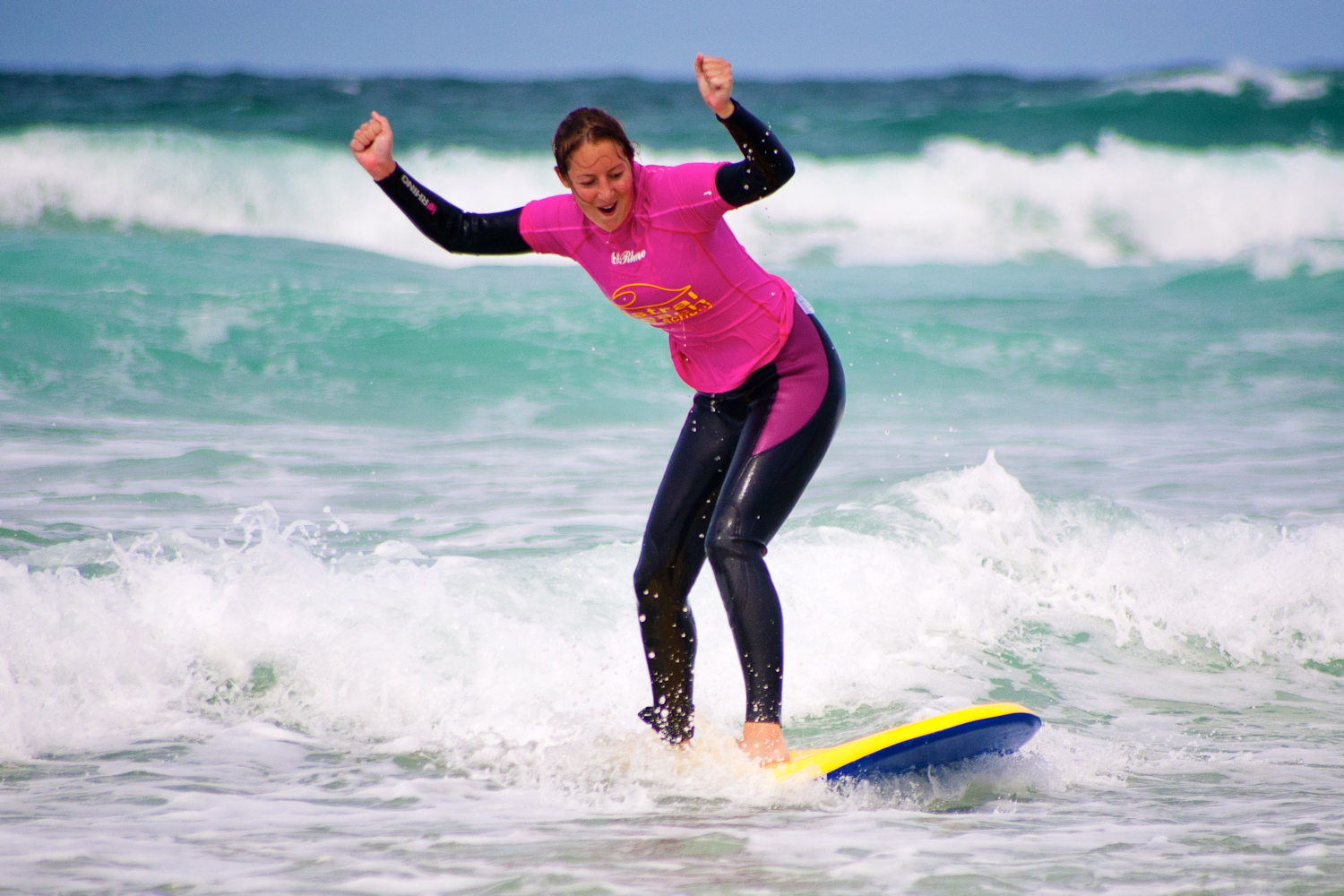 Surfing at Fistral Beach