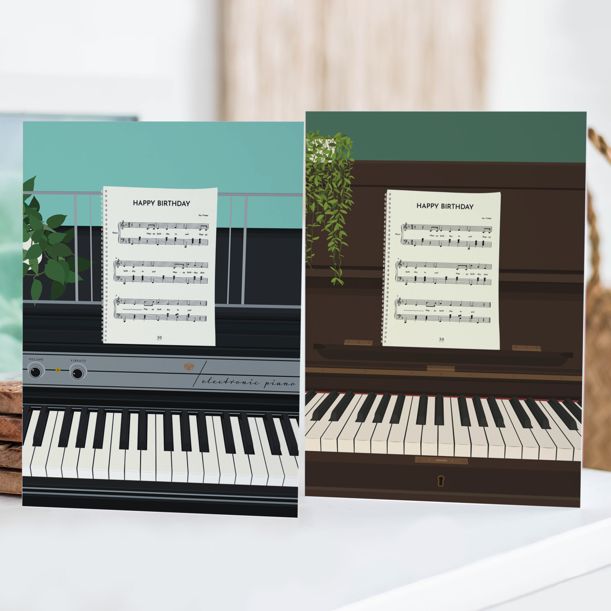 Sheet music card collection.