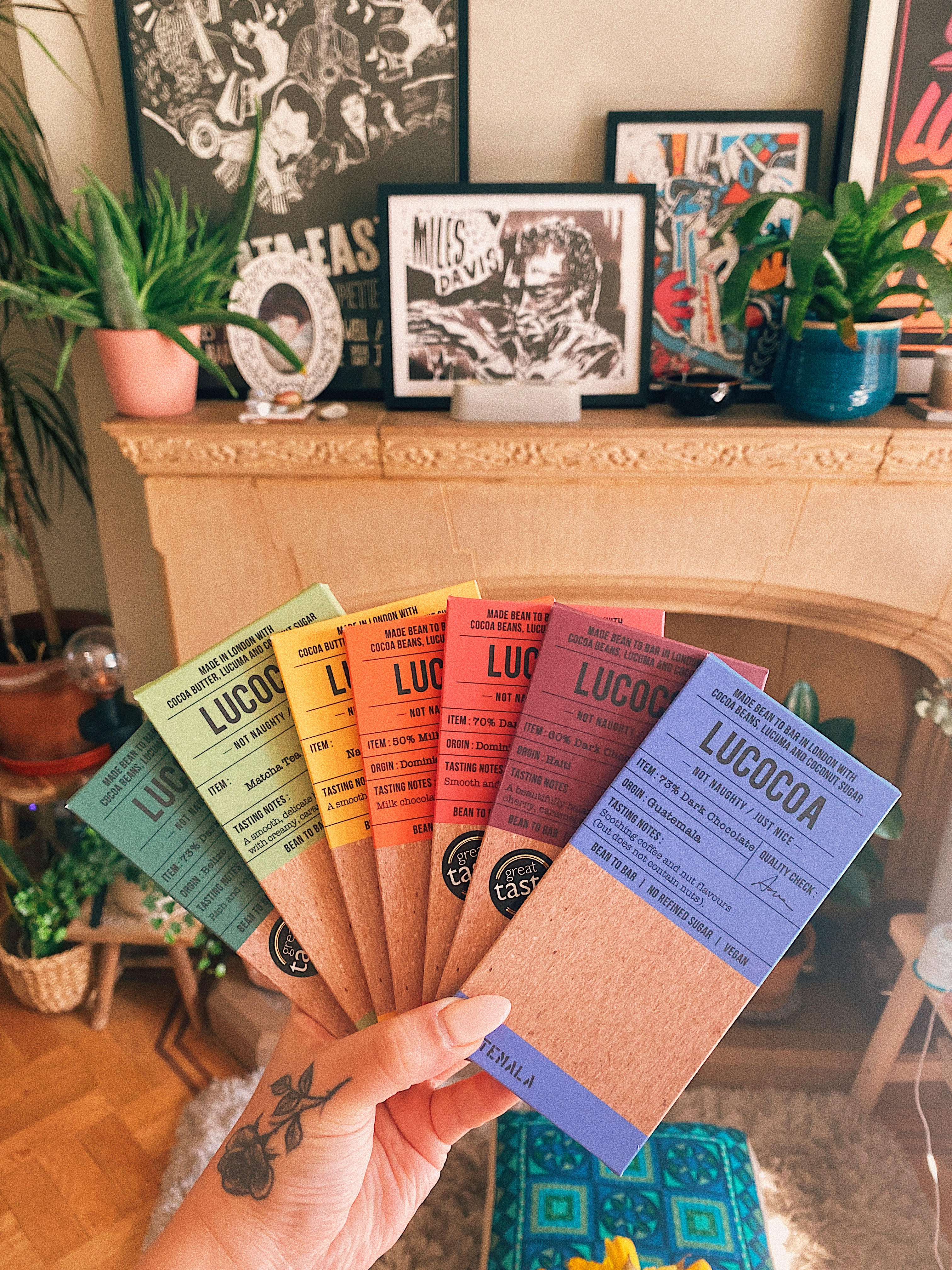 Our selection of 50g bars.