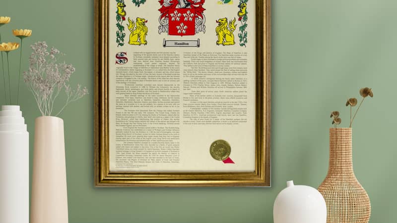 Coat of Arms and Surname History Scroll