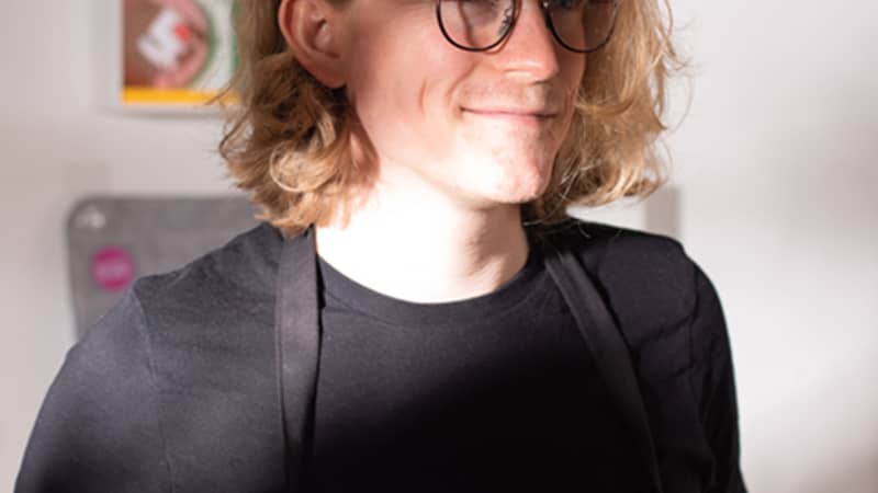 Nathan Joyce in his studio