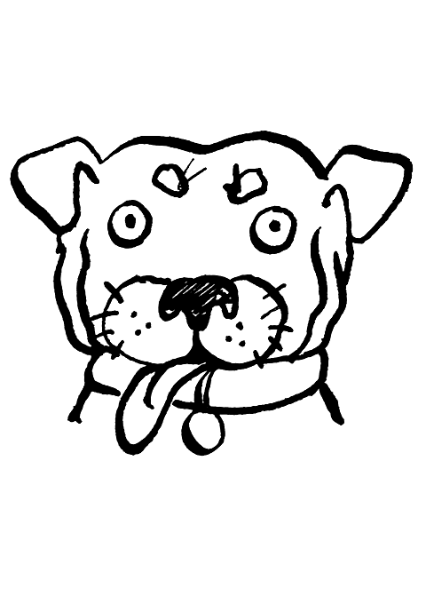 doodle sketch of my dog Odin