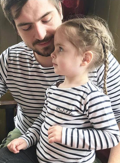 Personalised breton tshirt set