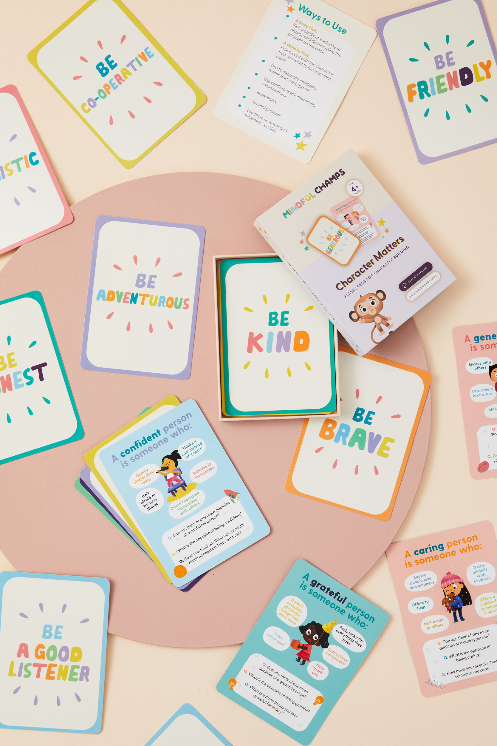 Flashcards for character development