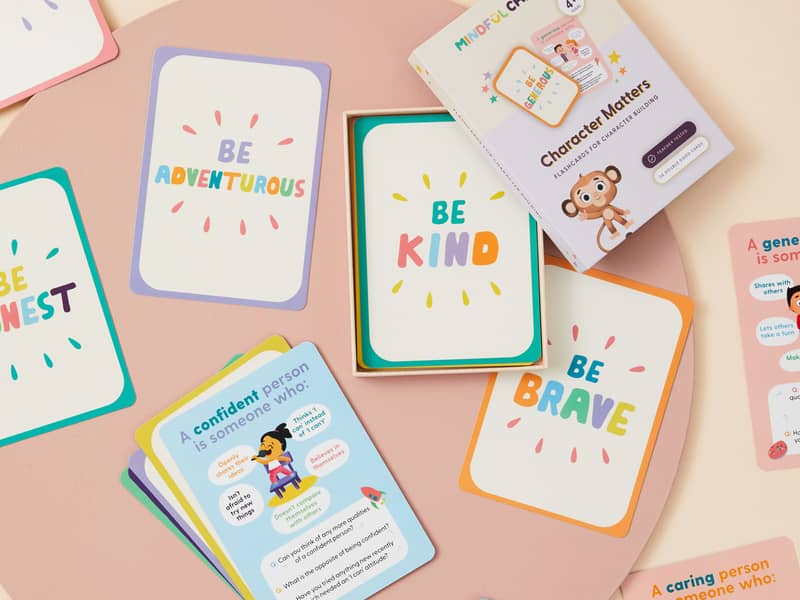 Flashcards for character development