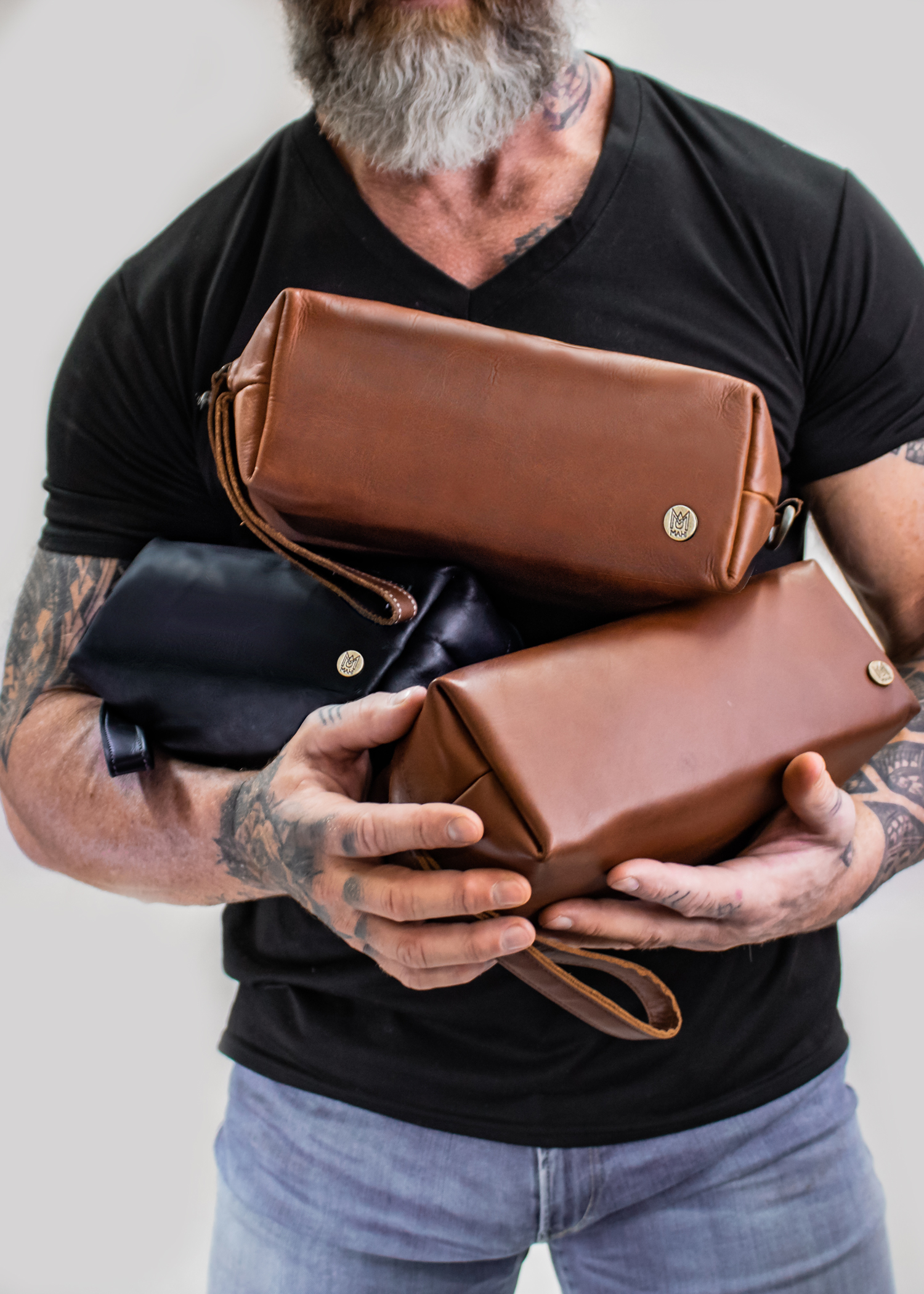 MAHI Leather Classic Washbags