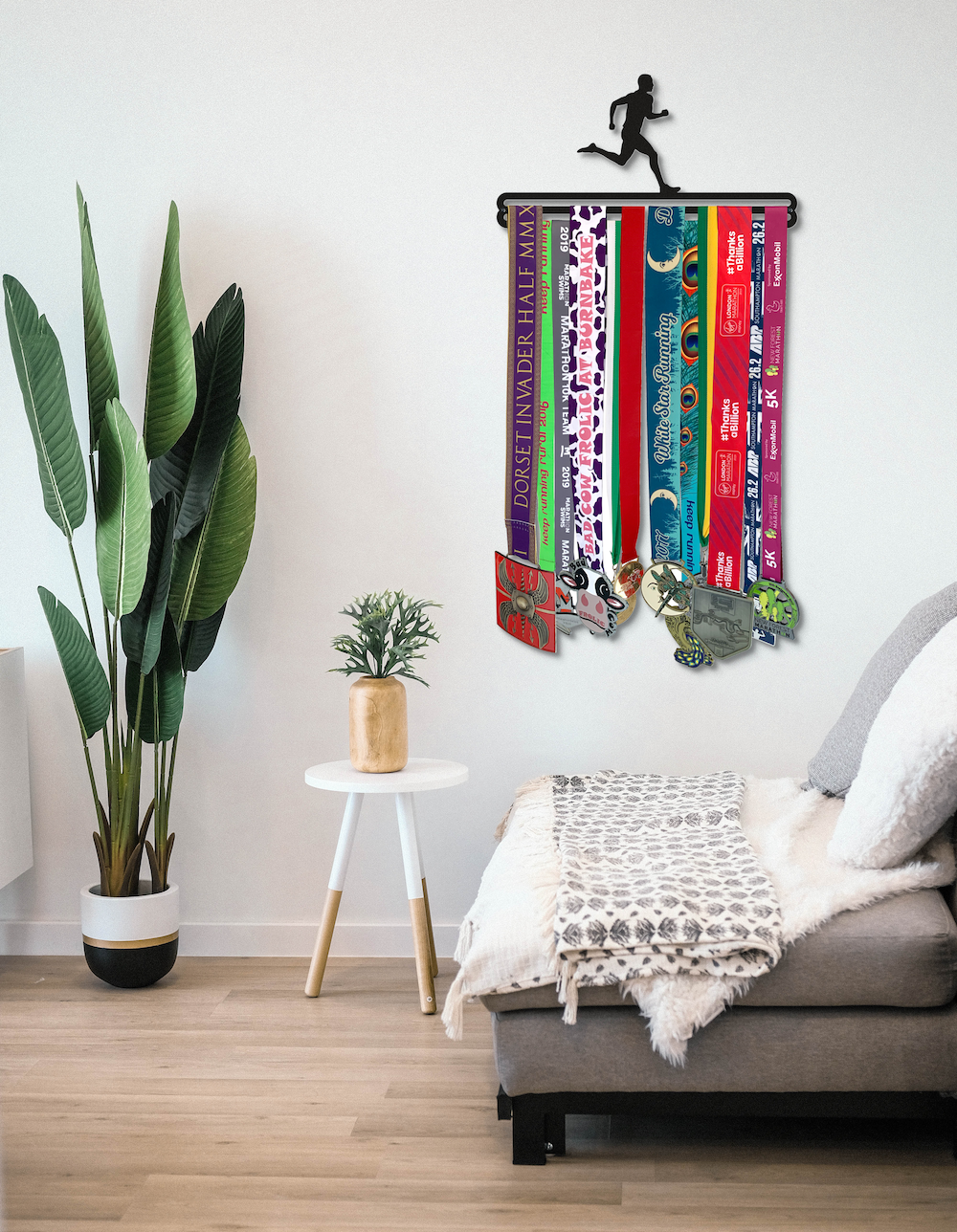 Male Runner Medal Holder