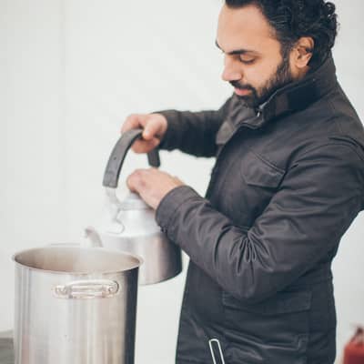 Chai stall in action