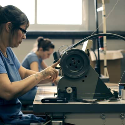 stitching wallets sewing machinist