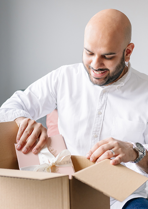 Betterday Studio carefully packing orders