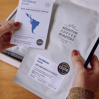 Unboxing a bag of Rounton Coffee