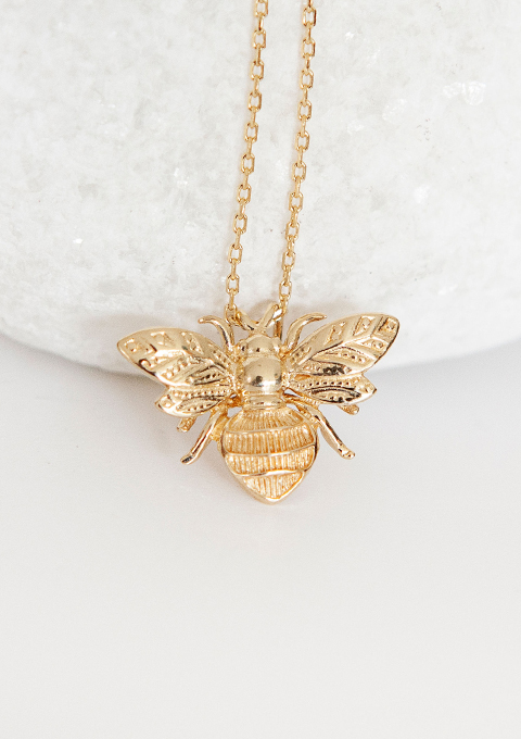 9ct Yellow Gold Bee Necklace