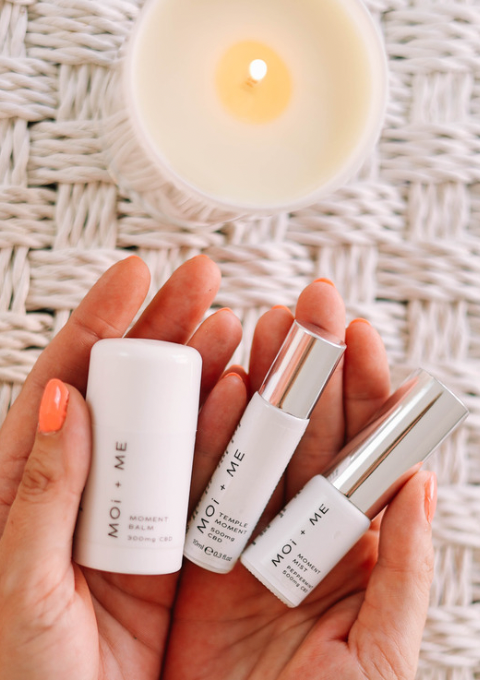 MOi + ME products giving handfuls of self-care 
