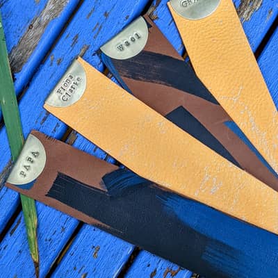 Personalised Leather Bookmarks