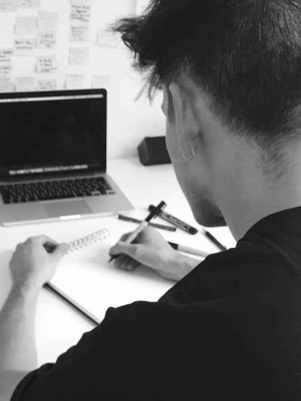 designing and making our poems in the studio