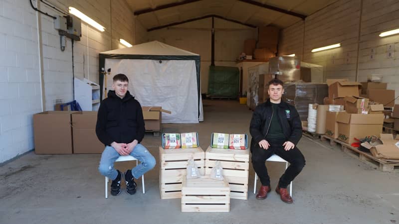 Sow Your Own founders Toby and Luis with their range of products
