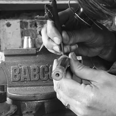 Just one of the 40+ hand processes that go into making one necklace