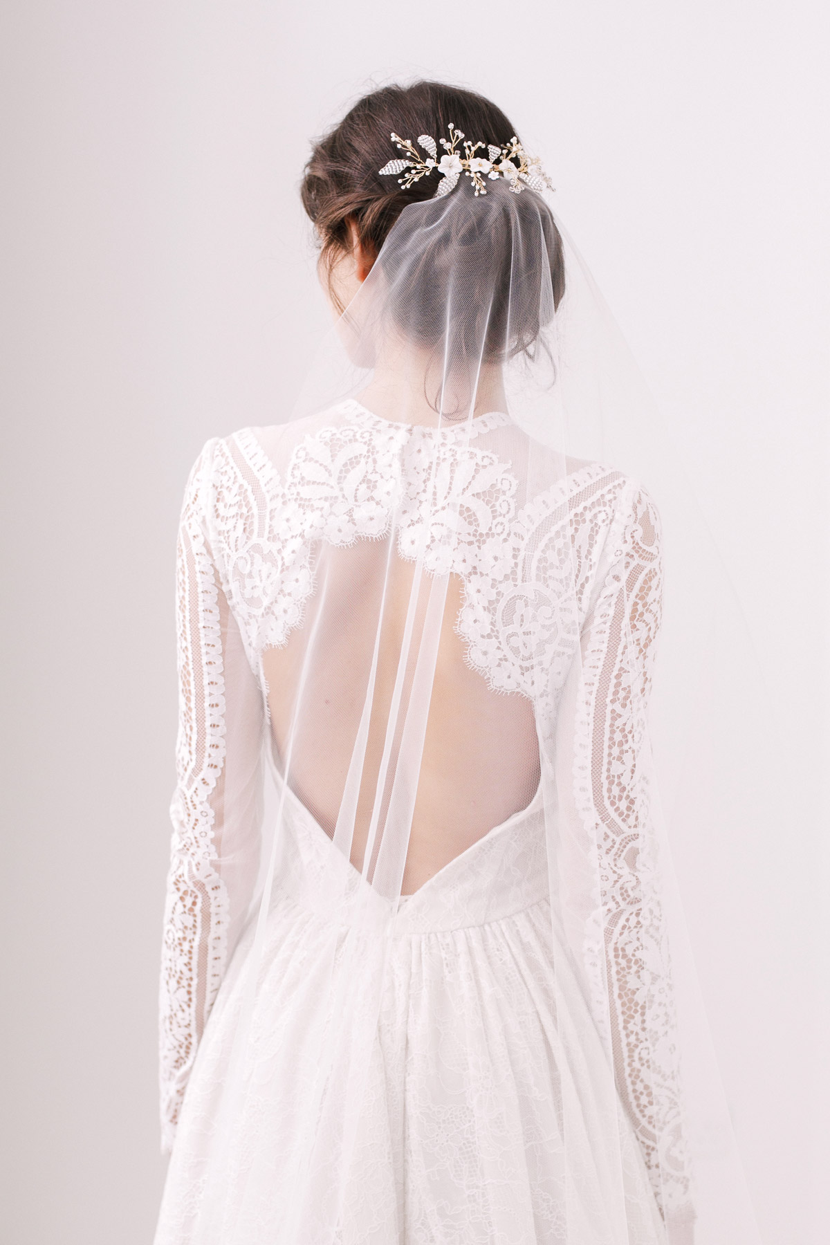Barely there wedding veil